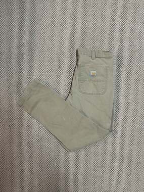 Carhartt Straight Fit Tan Canvas Utility Work Pants 33x30